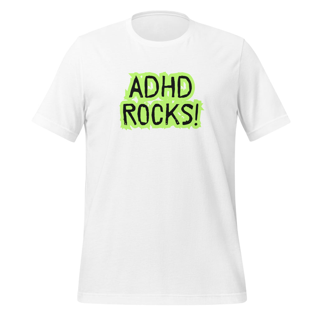 ADHD Rocks | T-Shirt | The Neurospicy Store White
