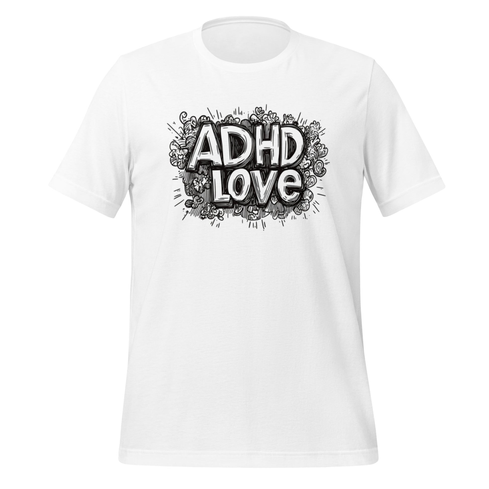 ADHD Love | T-Shirt | The Neurospicy Store White