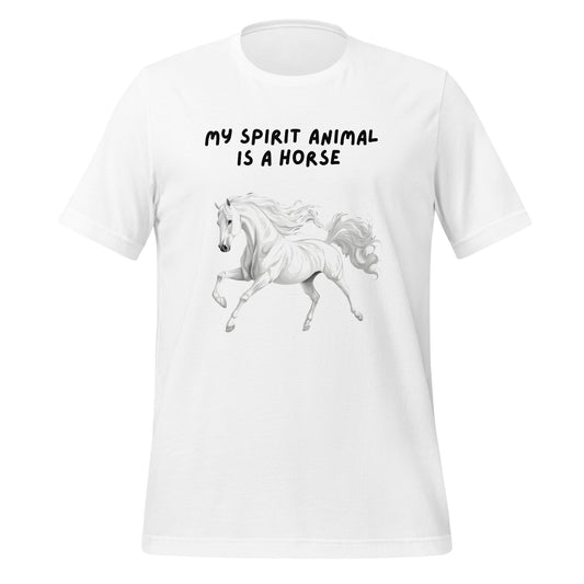 My Spirit Animal Is A Horse | T-Shirt | The Neurospicy Store White