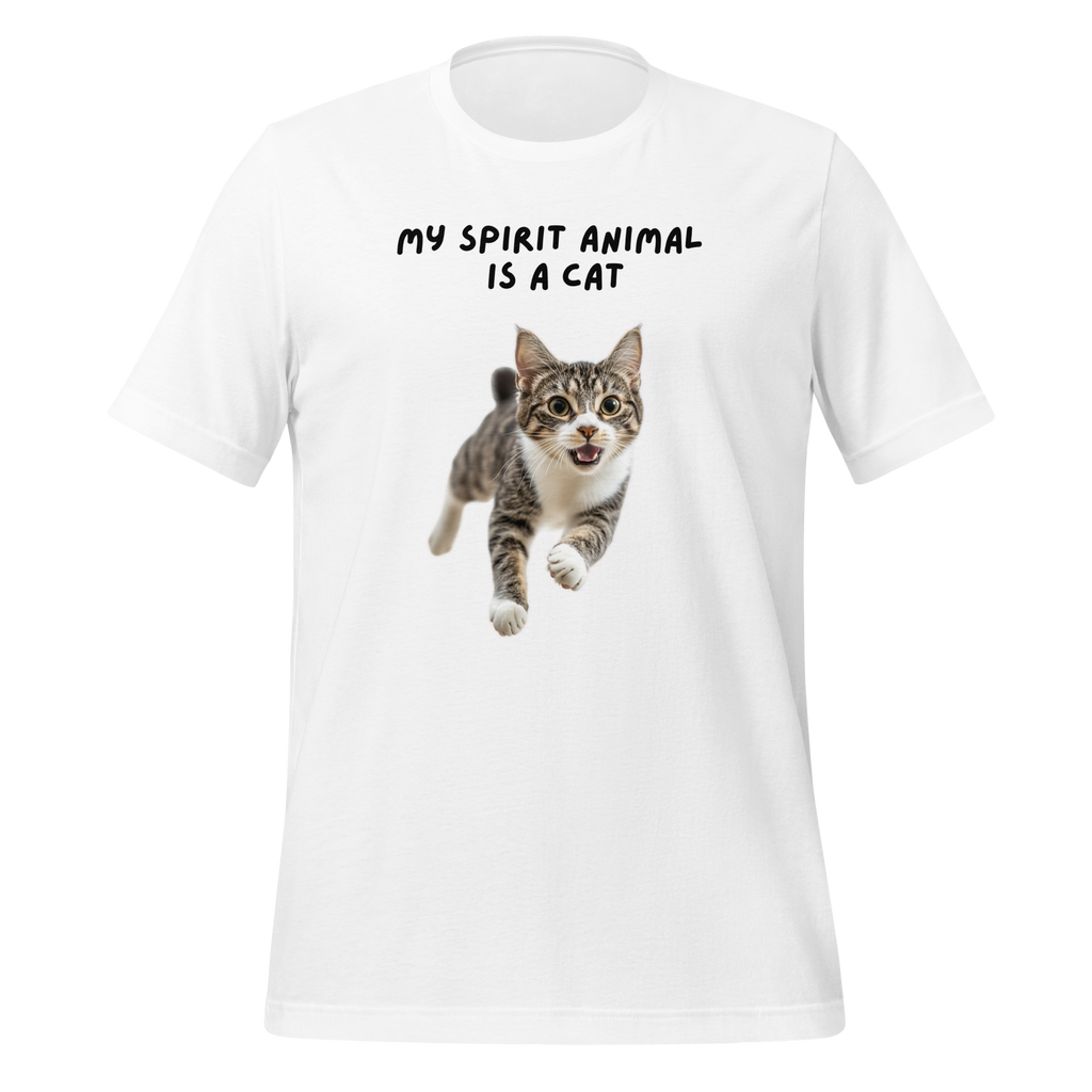 My Spirit Animal Is A Cat | T-Shirt | The Neurospicy Store White