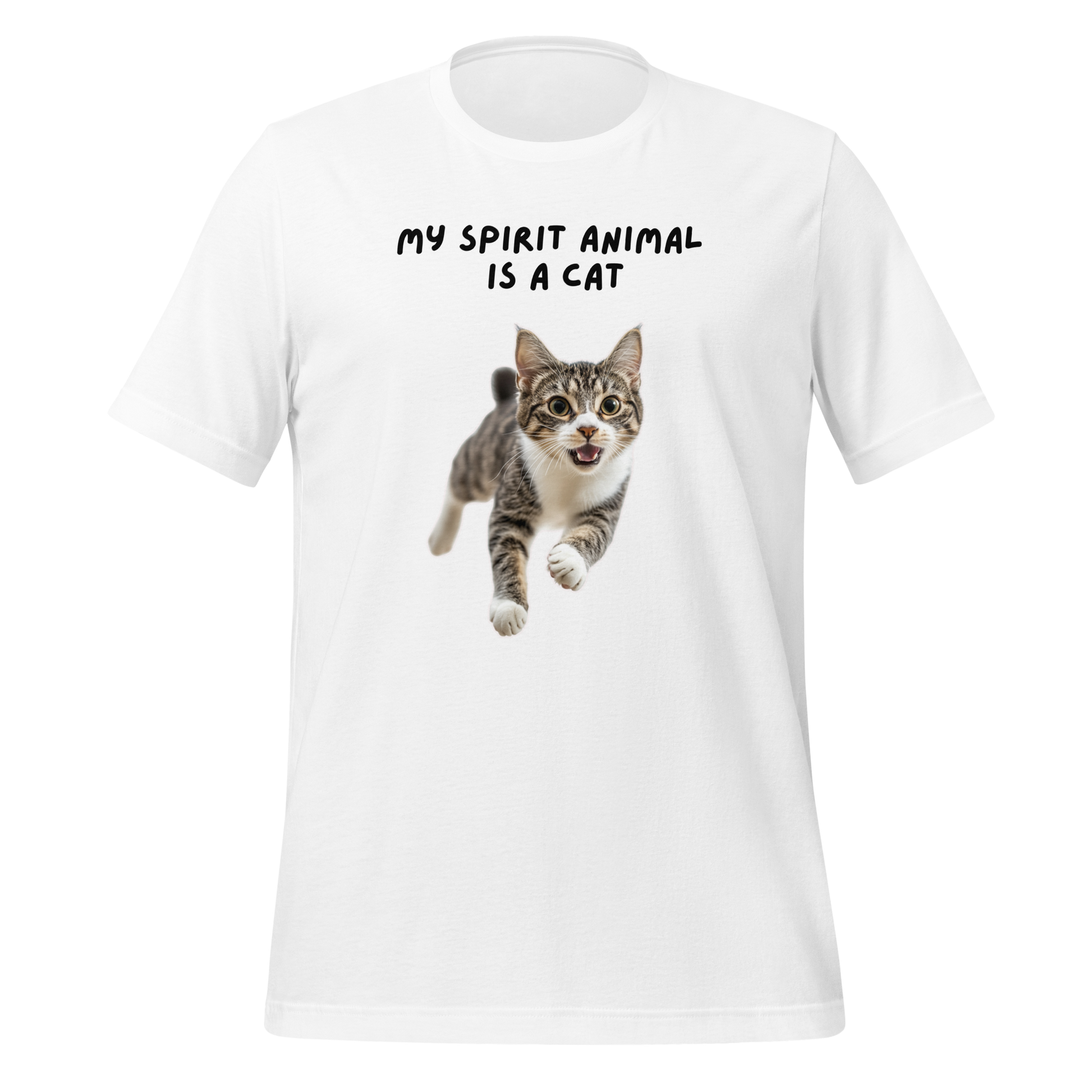 My Spirit Animal Is A Cat | T-Shirt | The Neurospicy Store White