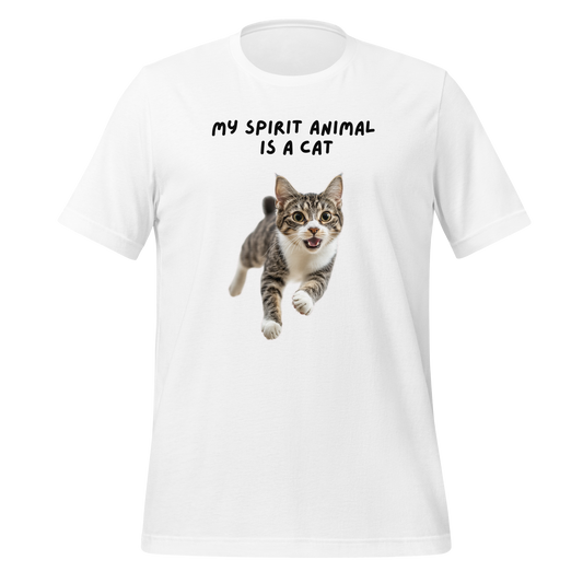 My Spirit Animal Is A Cat | T-Shirt | The Neurospicy Store White