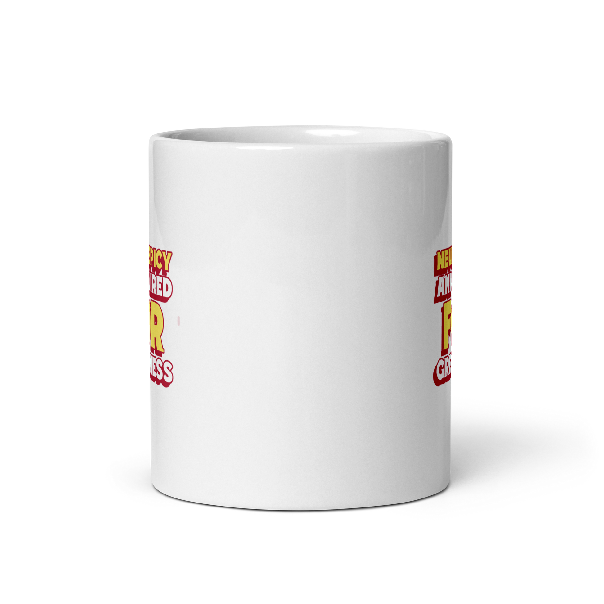 Neurospicy And Wired For Greatness | White Glossy Mug | The Neurospicy Store
