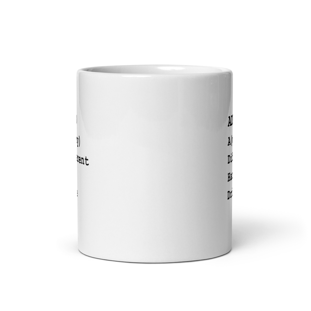 ADHD A (very) Different Hard Drive | White Glossy Mug | The Neurospicy Store