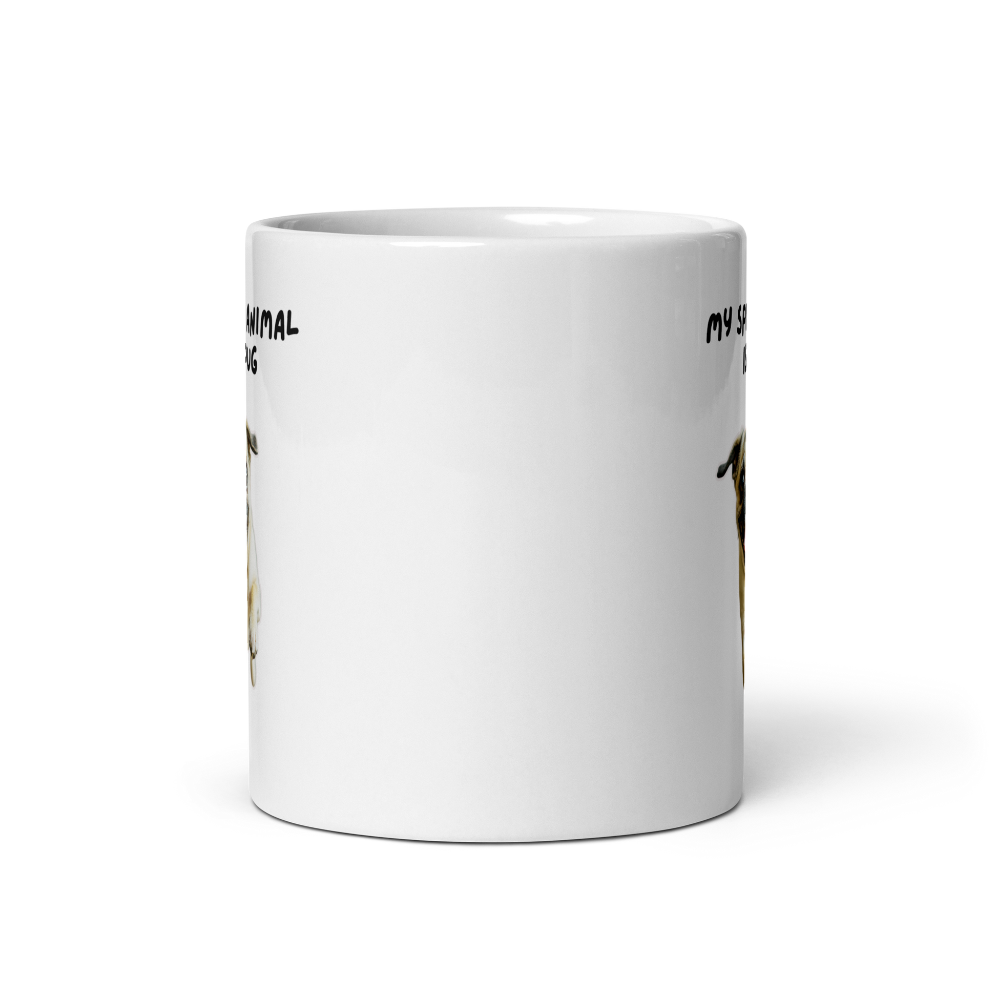 My Spirit Animal Is A Pug | White Glossy Mug | The Neurospicy Store