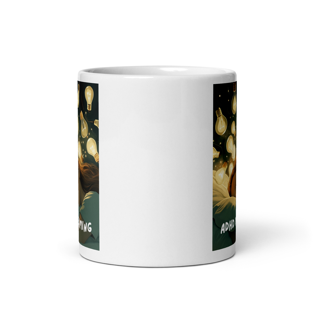 ADHD Dreaming | White Glossy Mug | The Neurospicy Store