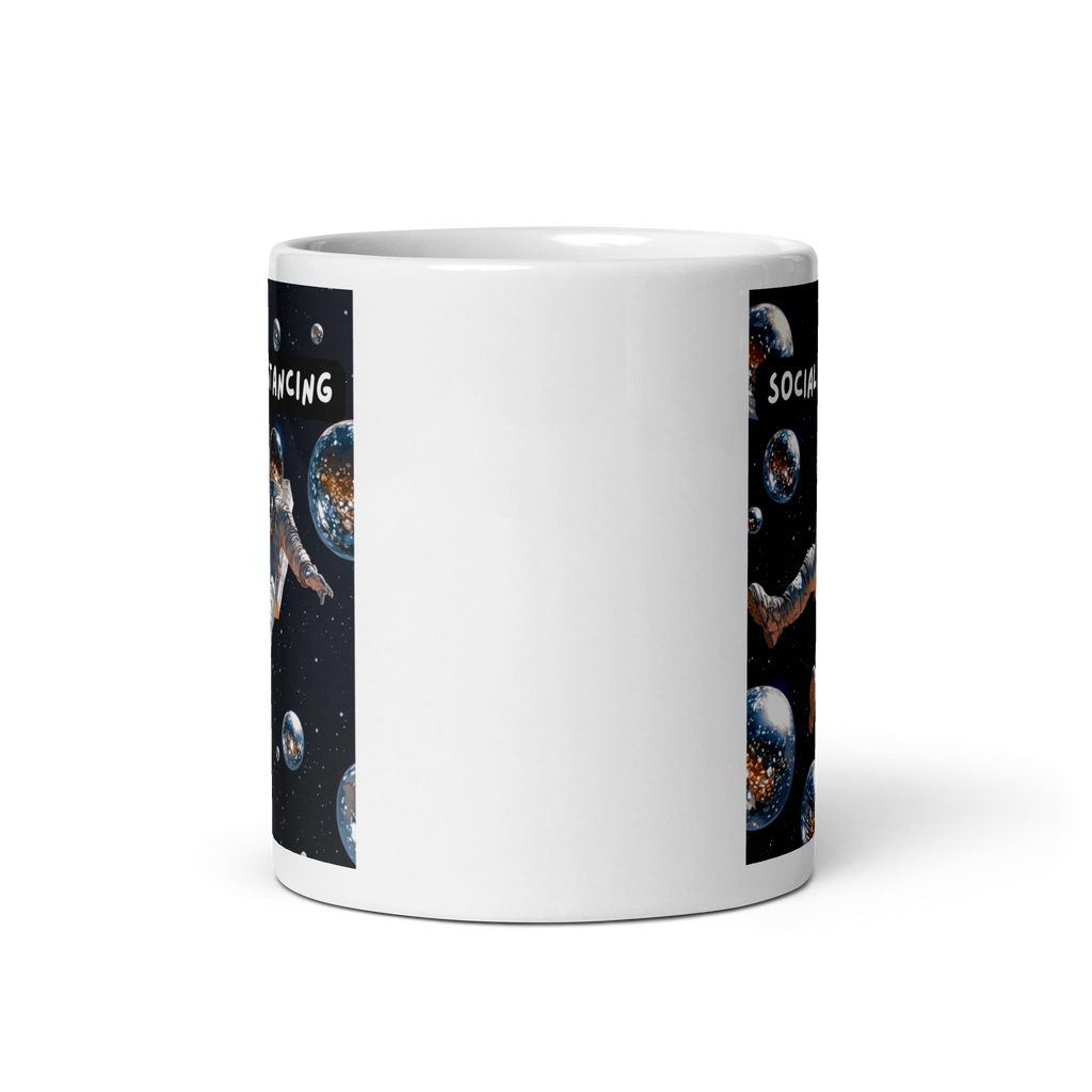 Social Distancing | White Glossy Mug | The Neurospicy Store