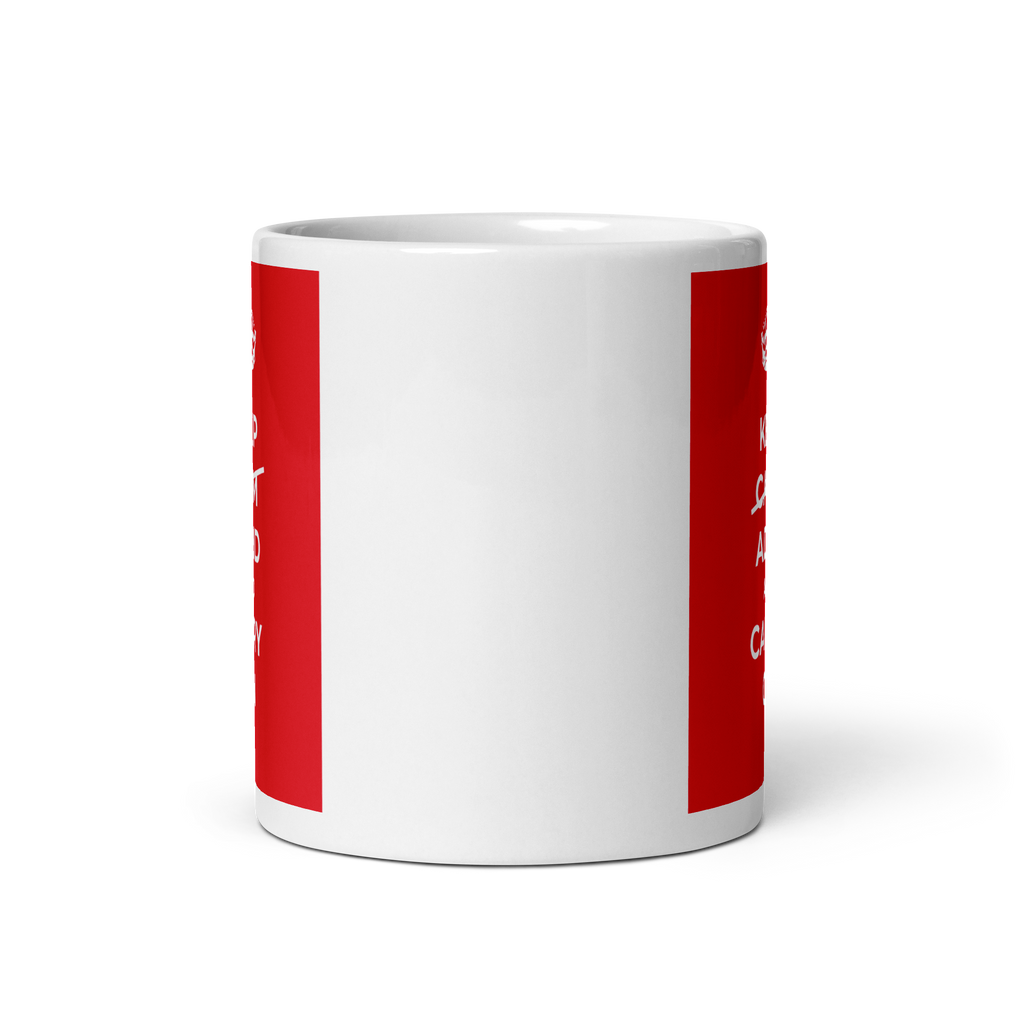 Keep Calm ADHD And Carry On | White Glossy Mug | The Neurospicy Store