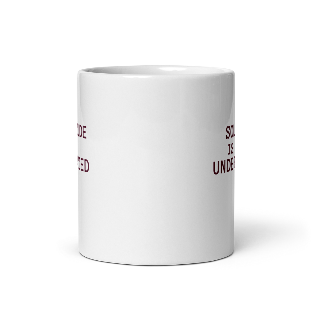 Solitude Is Underrated | White Glossy Mug | The Neurospicy Store