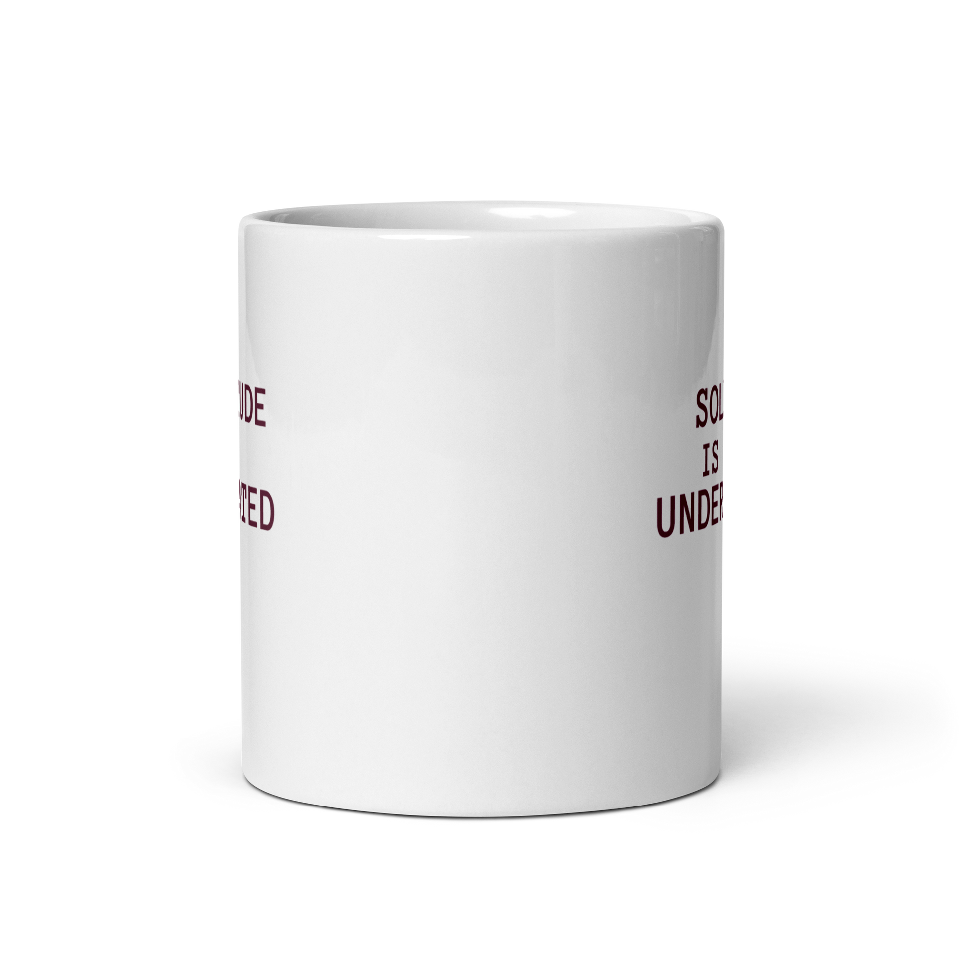 Solitude Is Underrated | White Glossy Mug | The Neurospicy Store