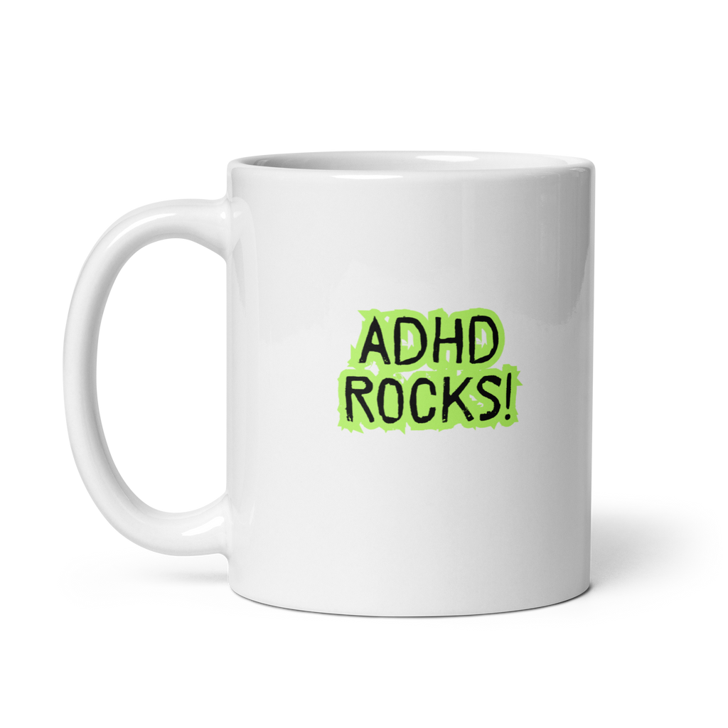 ADHD Rocks! | White Glossy Mug | The Neurospicy Store