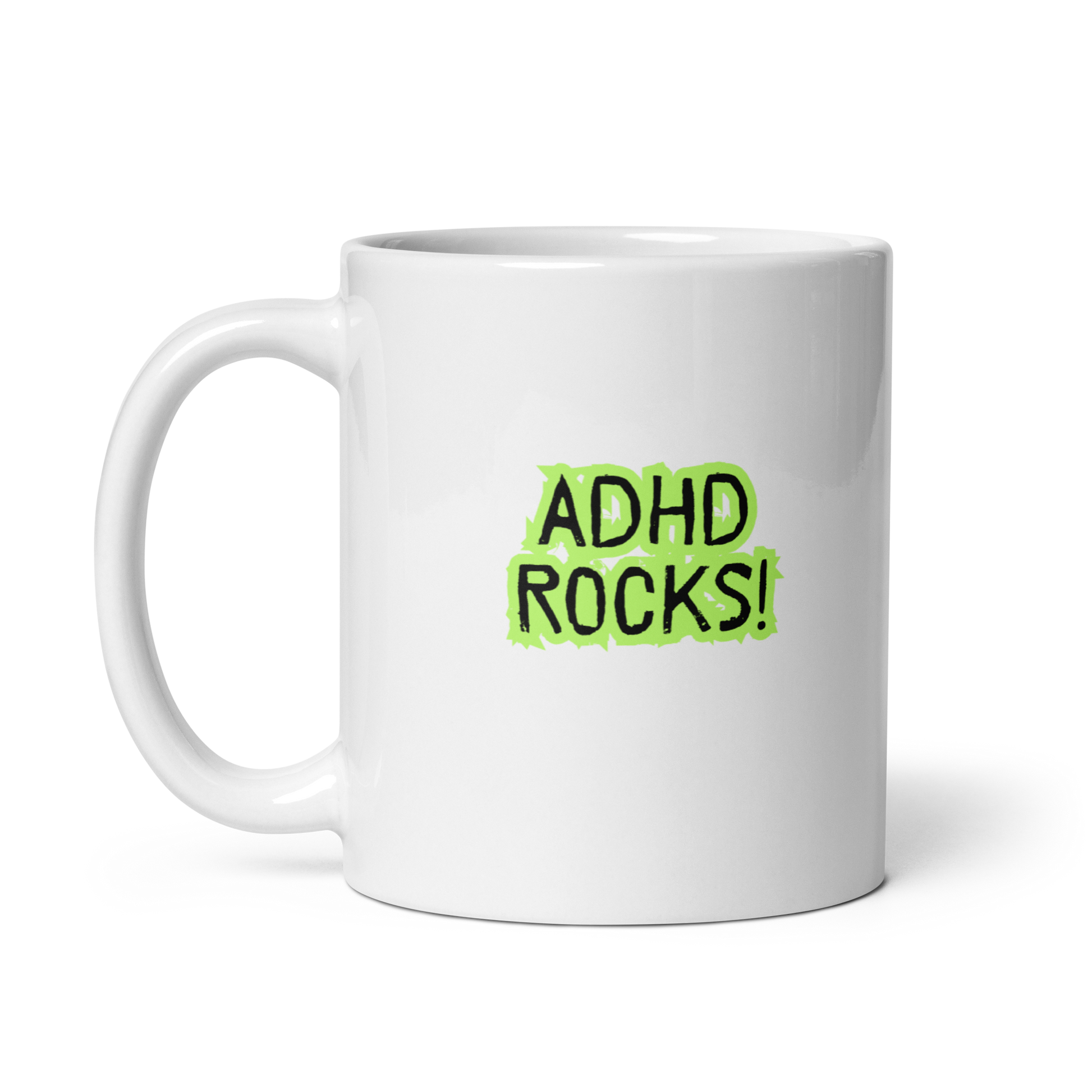 ADHD Rocks! | White Glossy Mug | The Neurospicy Store