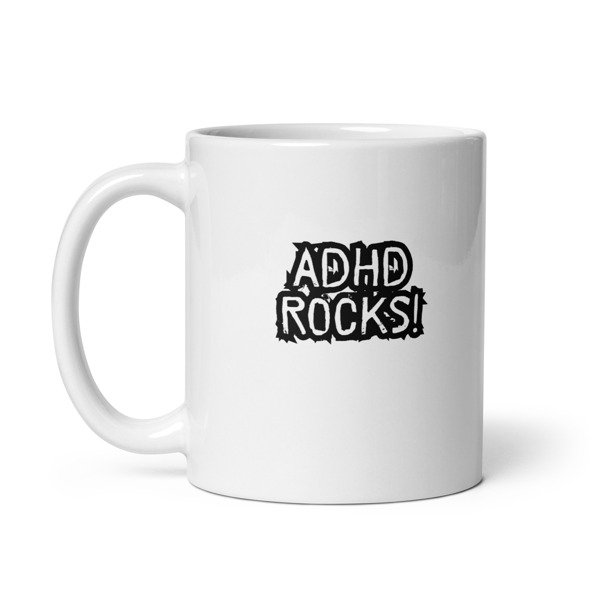 ADHD Rocks! | White Glossy Mug | The Neurospicy Store