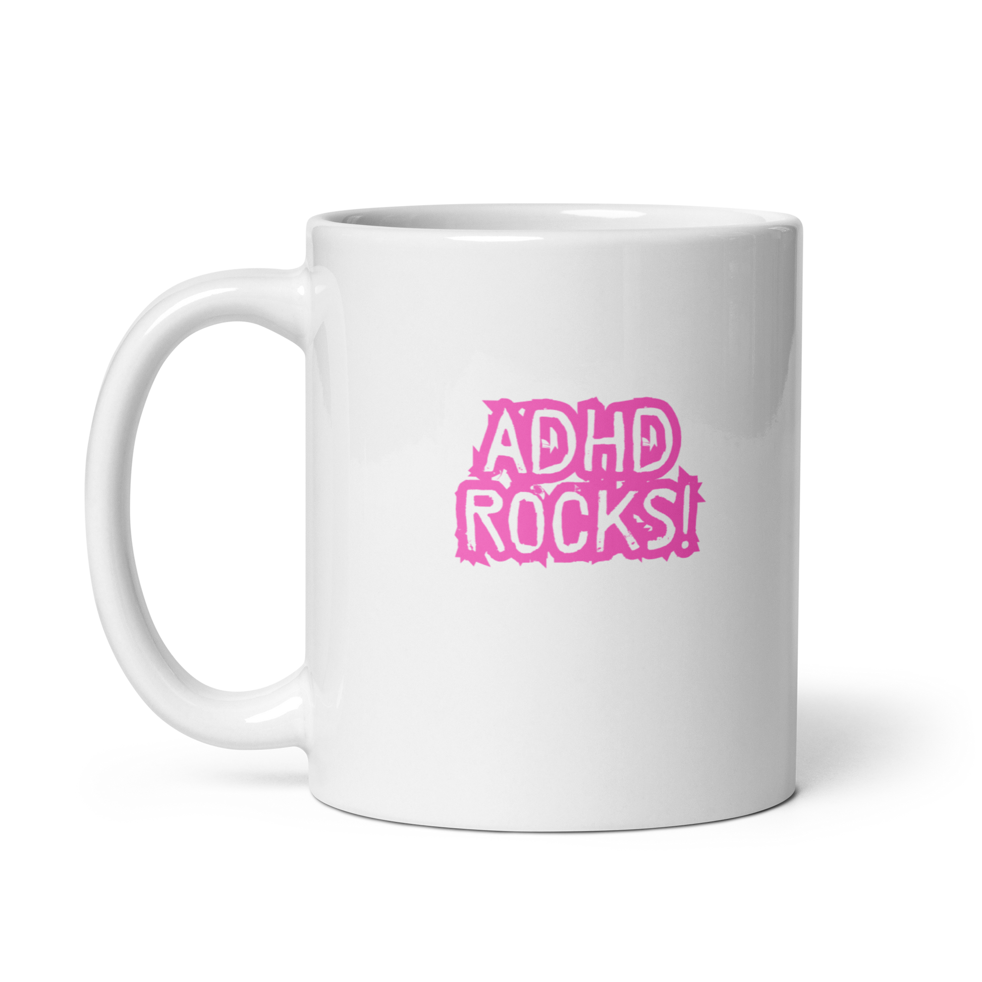 ADHD Rocks! | White Glossy Mug | The Neurospicy Store