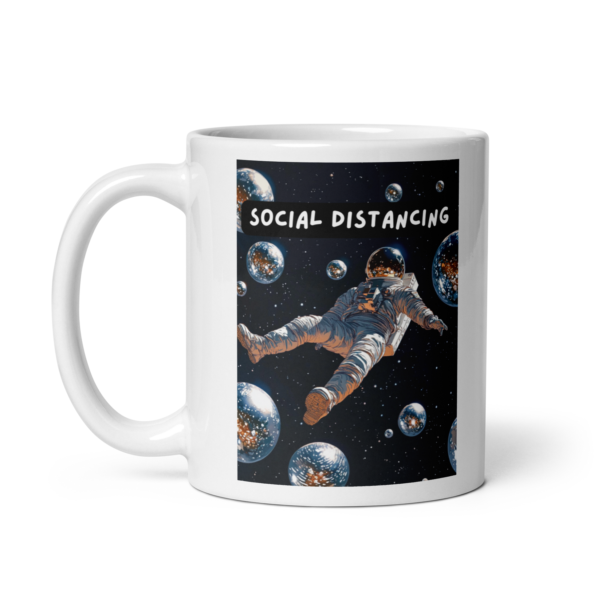 Social Distancing | White Glossy Mug | The Neurospicy Store
