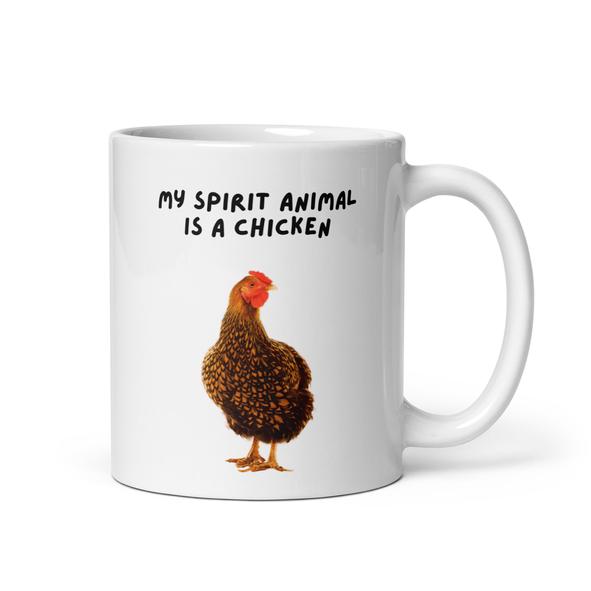 My Spirit Animal Is A Chicken | White Glossy Mug | The Neurospicy Store 11 oz