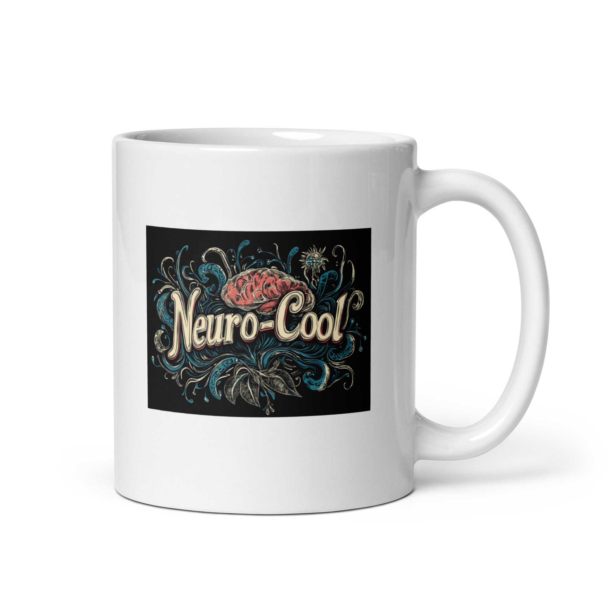 Neuro-Cool | White Glossy Mug | The Neurospicy Store 11 oz