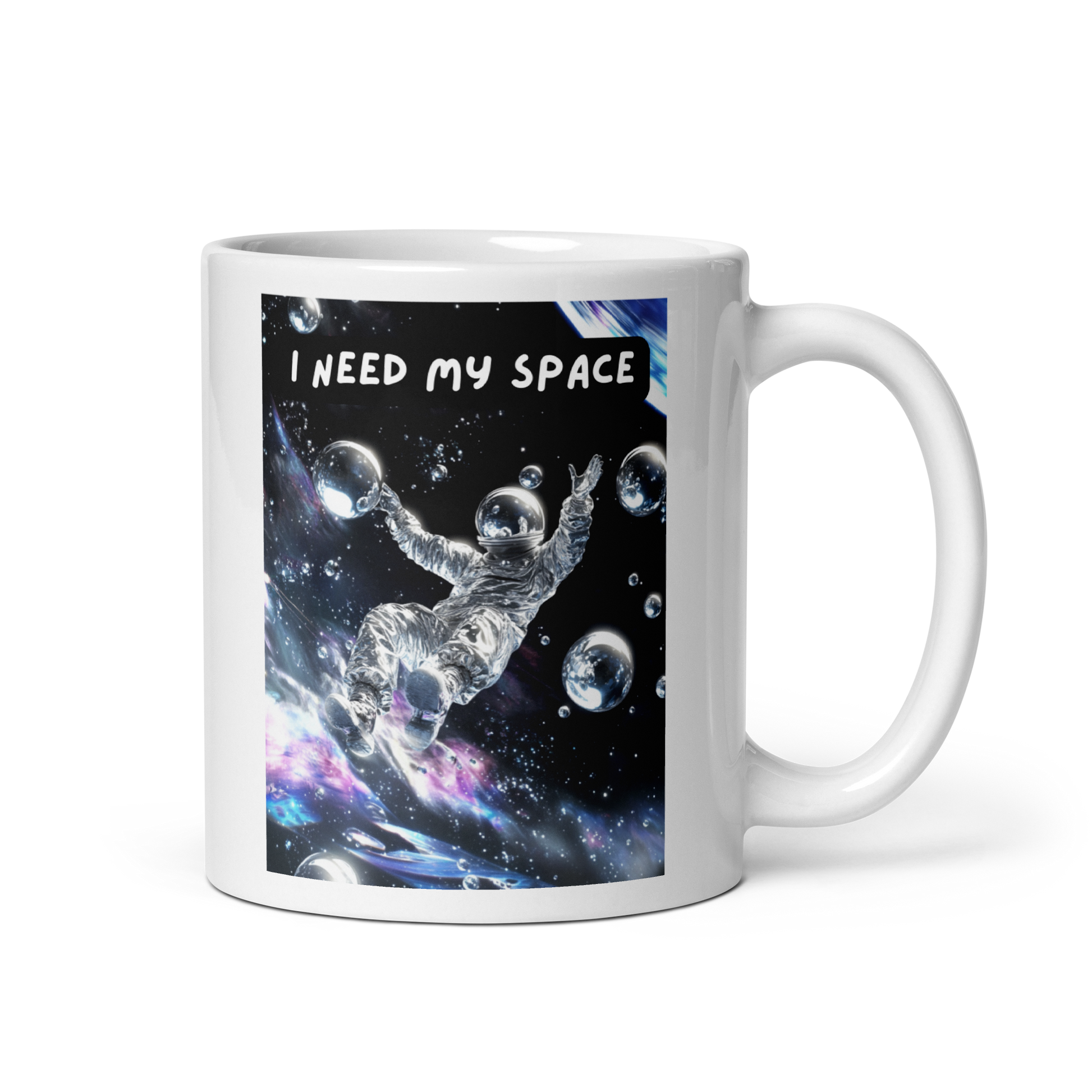 I Need My Space | White Glossy Mug | The Neurospicy Store 11 oz