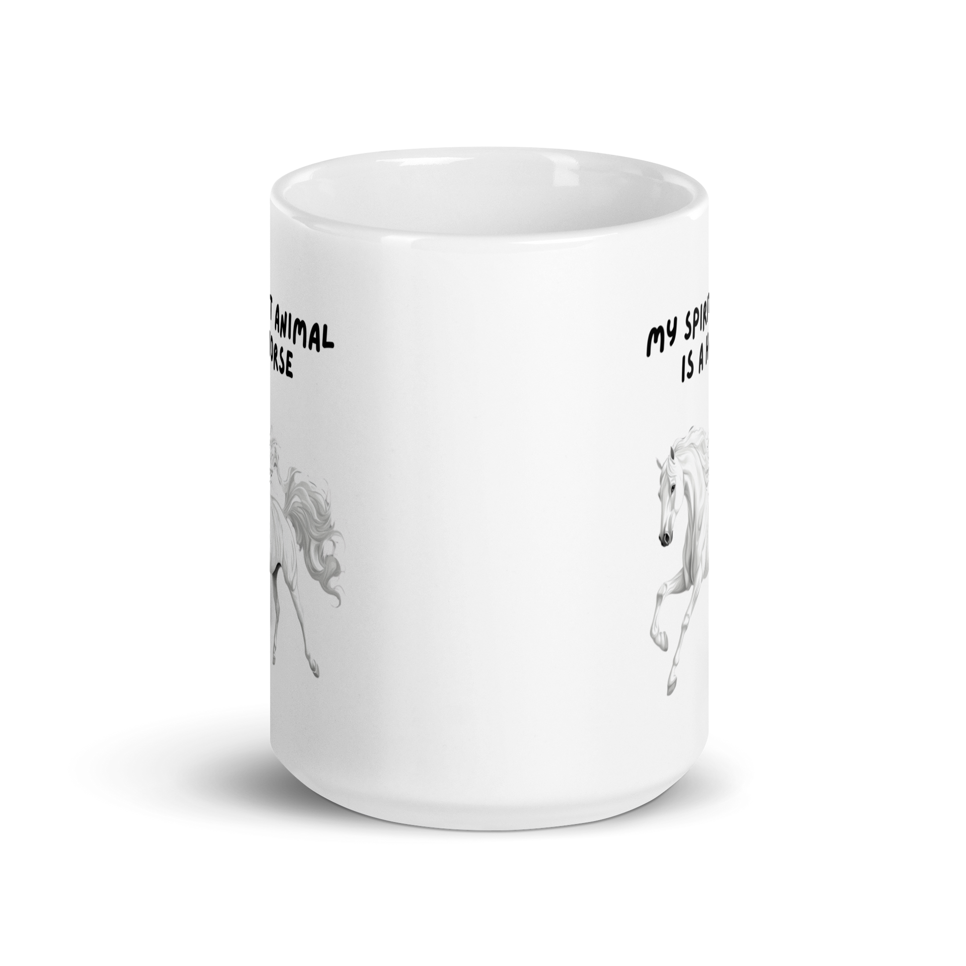 My Spirit Animal Is A Horse | White Glossy Mug | The Neurospicy Store