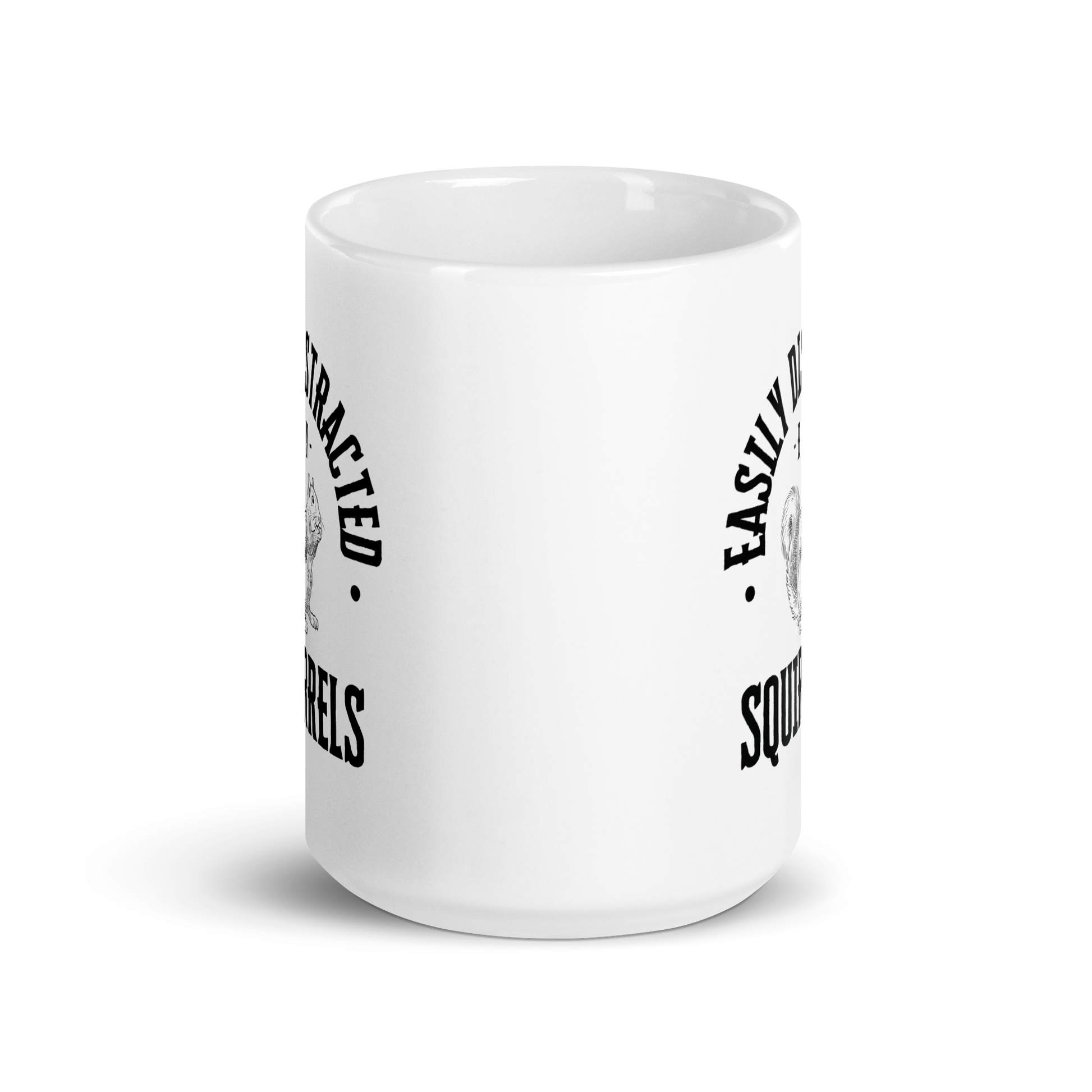 Easily Distracted By Squirrels | White Glossy Mug | The Neurospicy Store