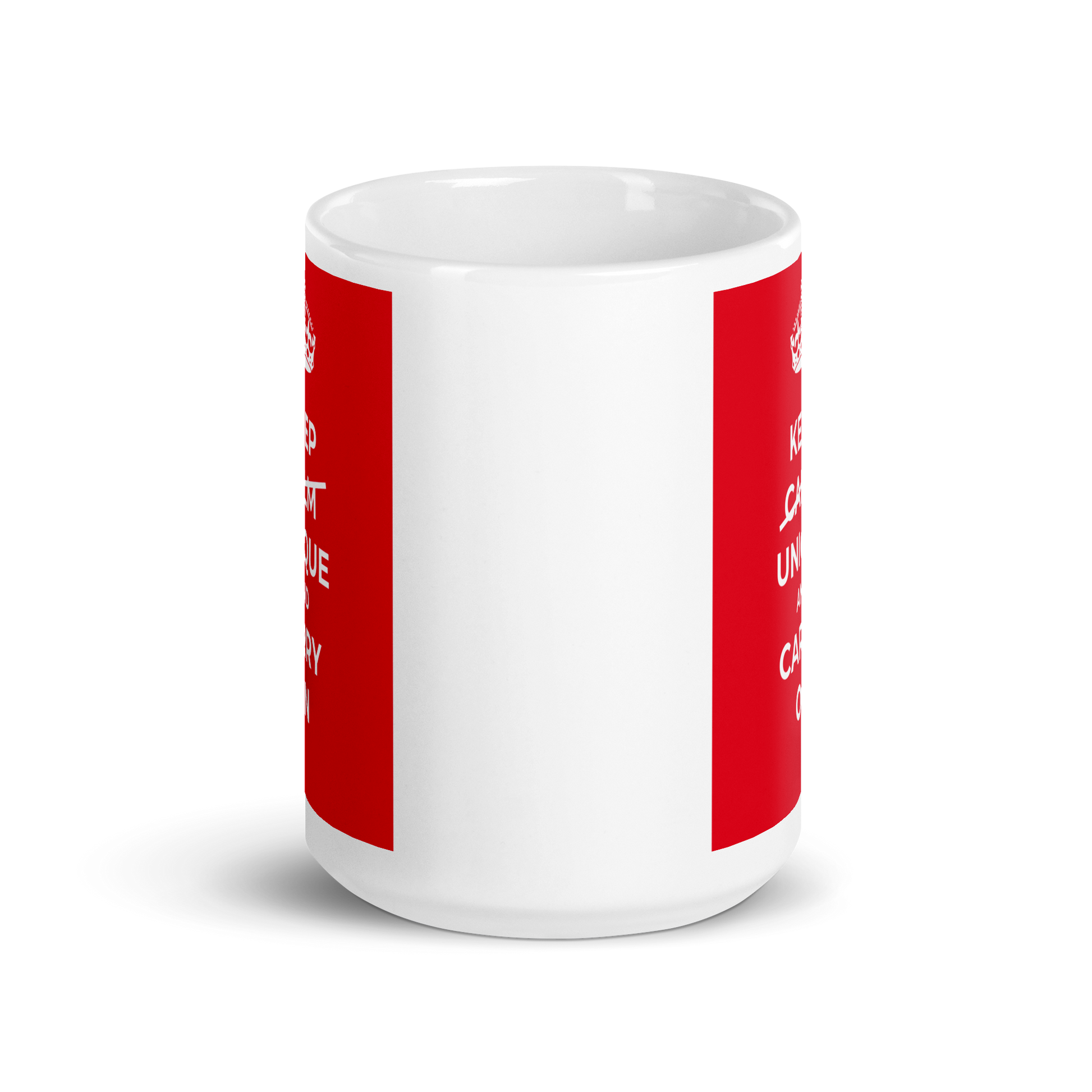 Keep Calm Unique And Carry On | White Glossy Mug | The Neurospicy Store