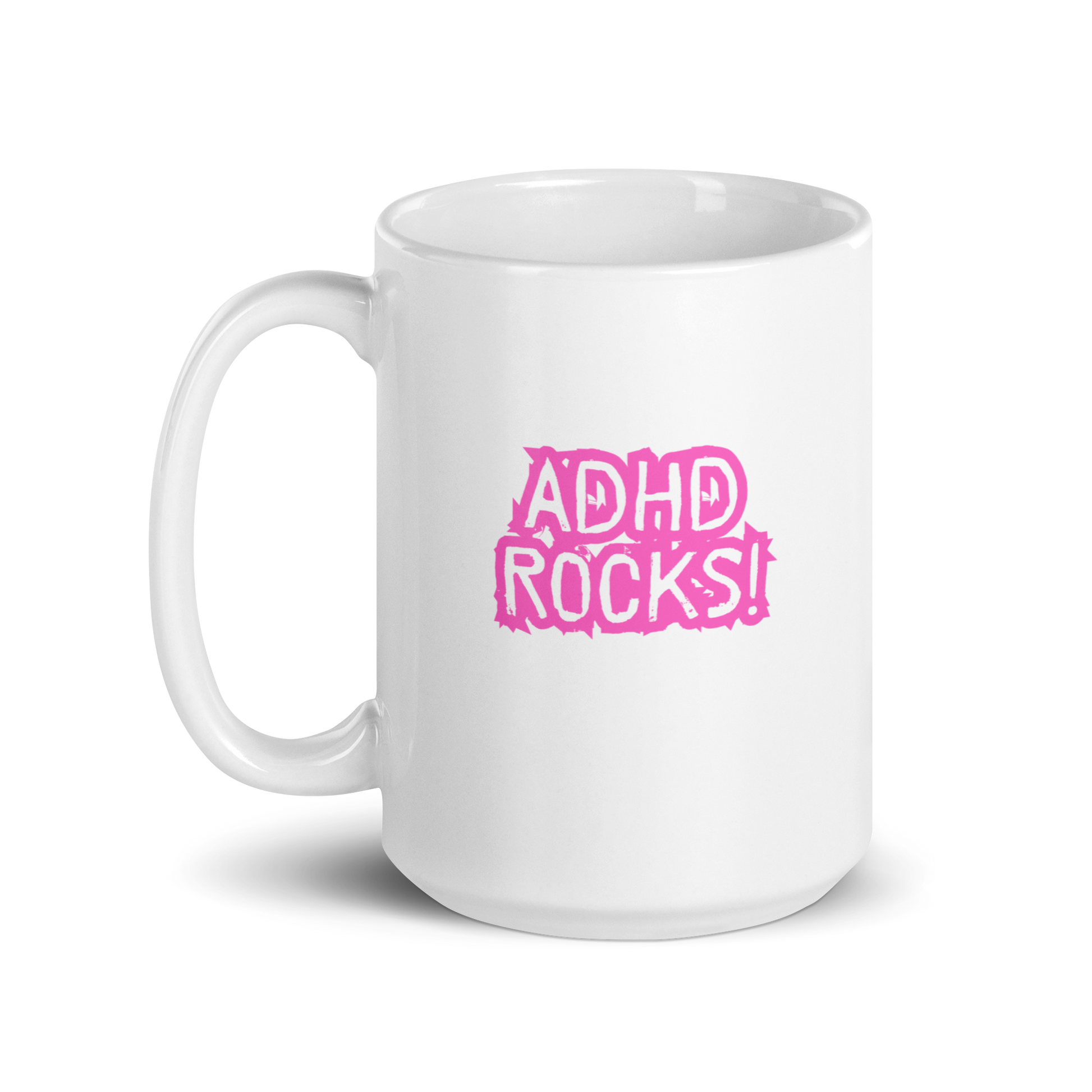 ADHD Rocks! | White Glossy Mug | The Neurospicy Store