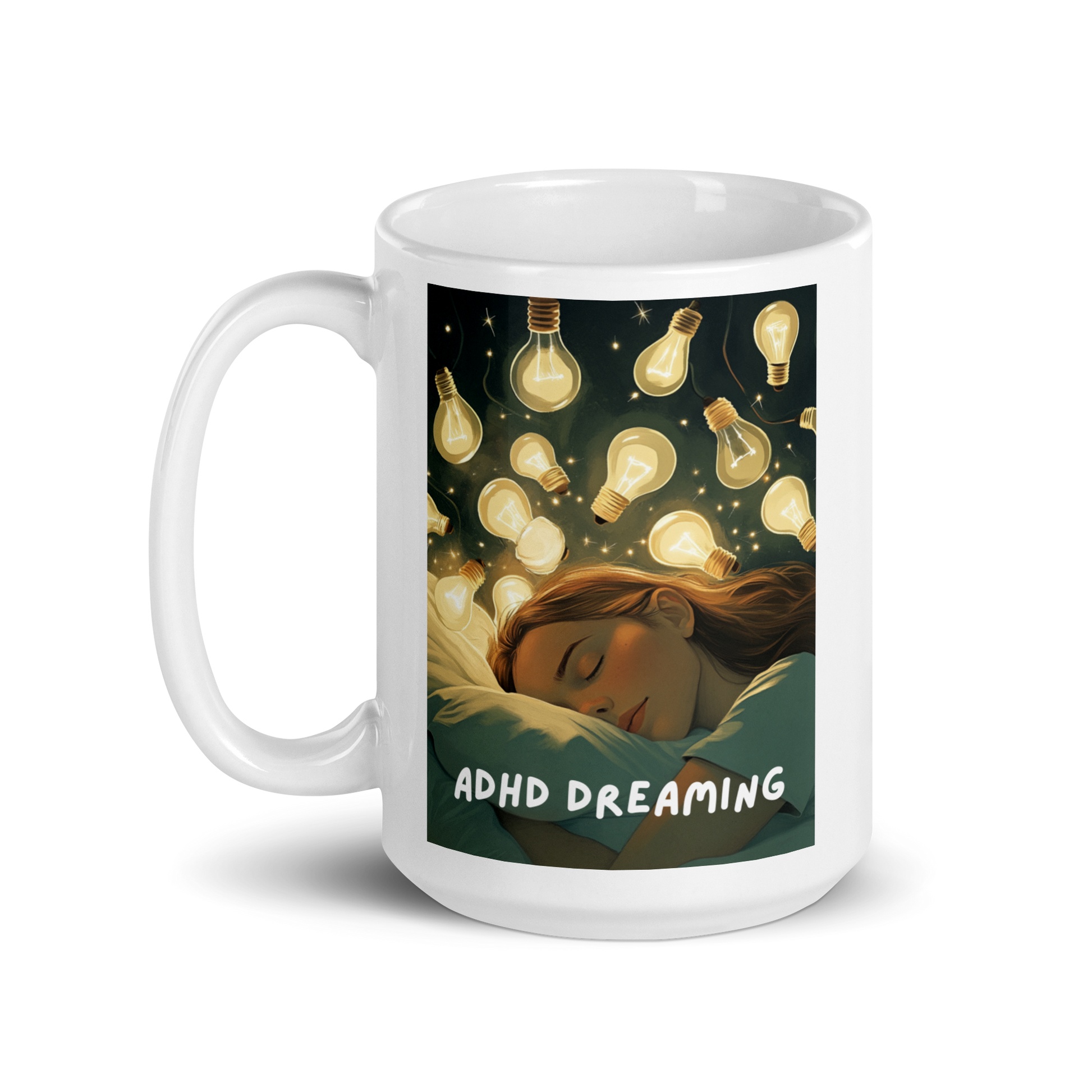 ADHD Dreaming | White Glossy Mug | The Neurospicy Store