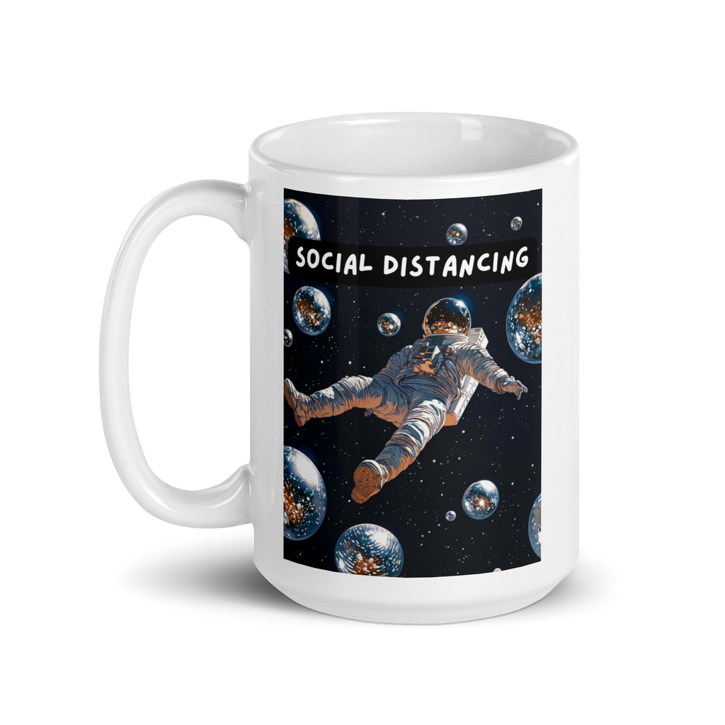 Social Distancing | White Glossy Mug | The Neurospicy Store