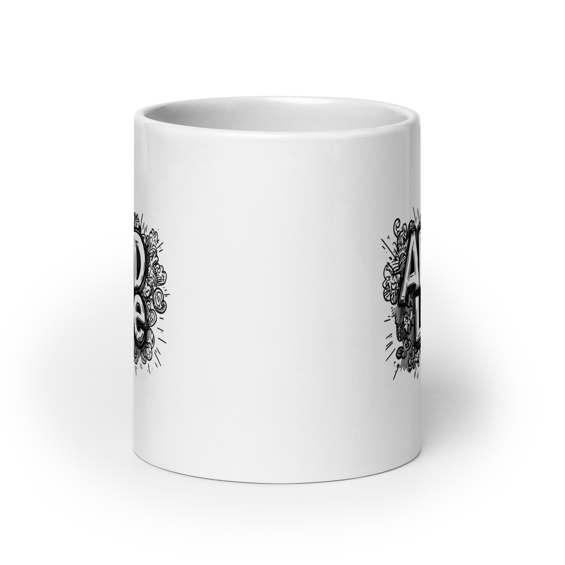 ADHD LOVE | White Glossy Mug | The Neurospicy Store