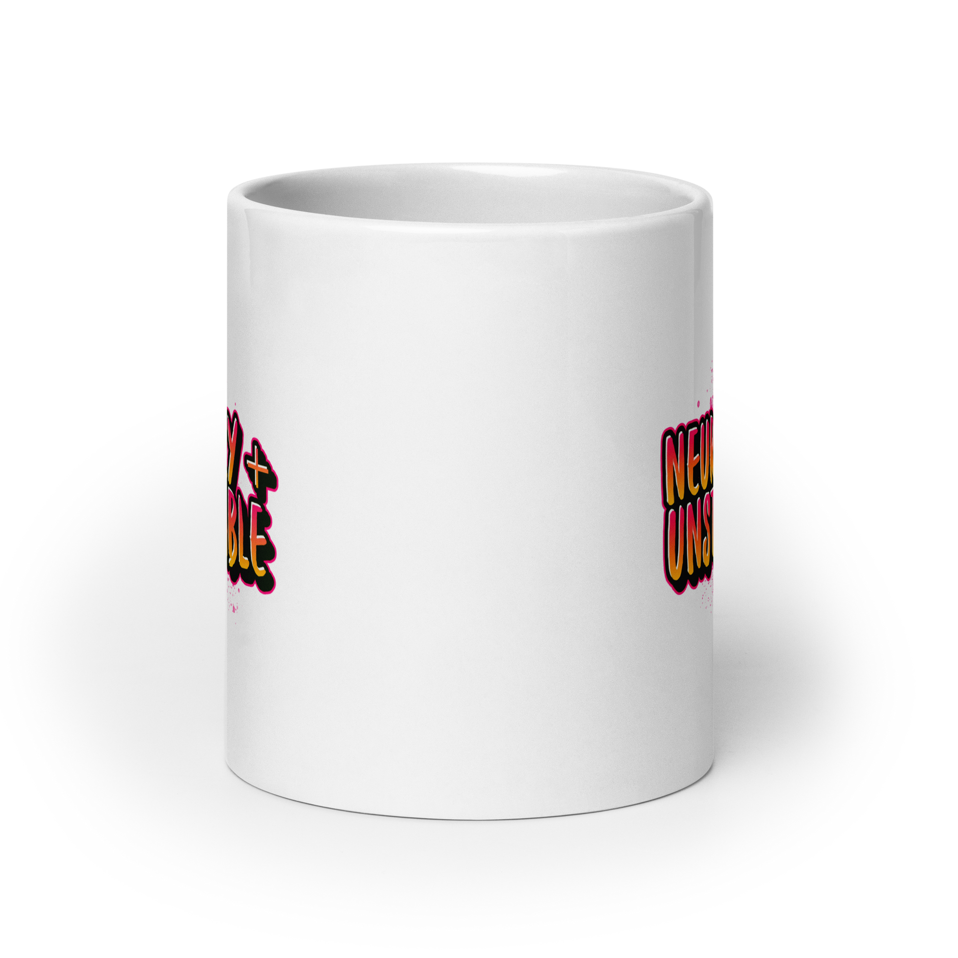 Neurospicy + Unstoppable | White Glossy Mug | The Neurospicy Store
