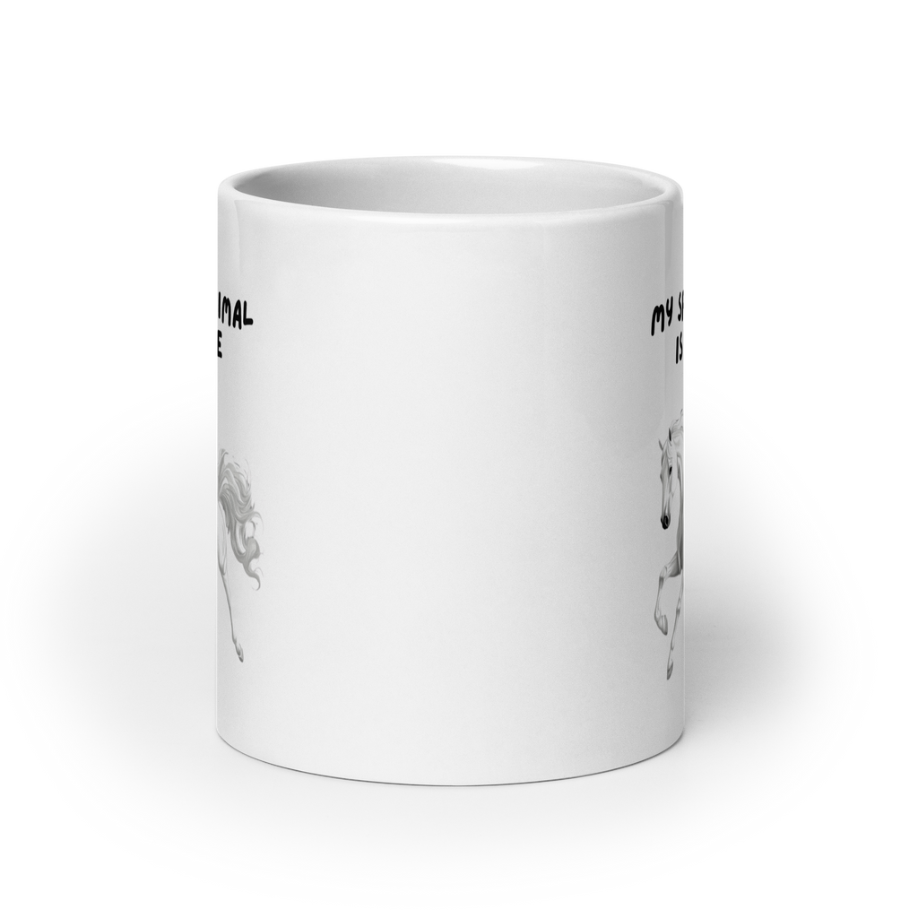 My Spirit Animal Is A Horse | White Glossy Mug | The Neurospicy Store