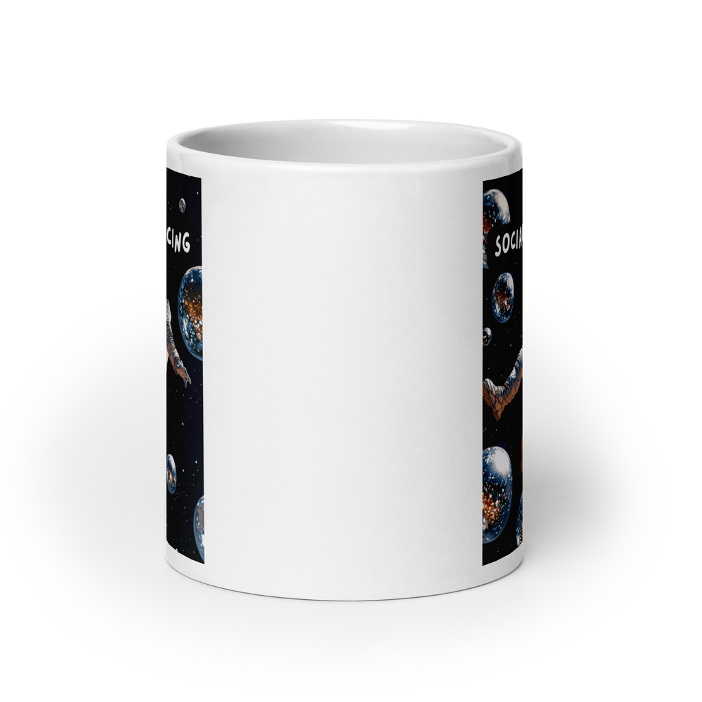 Social Distancing | White Glossy Mug | The Neurospicy Store