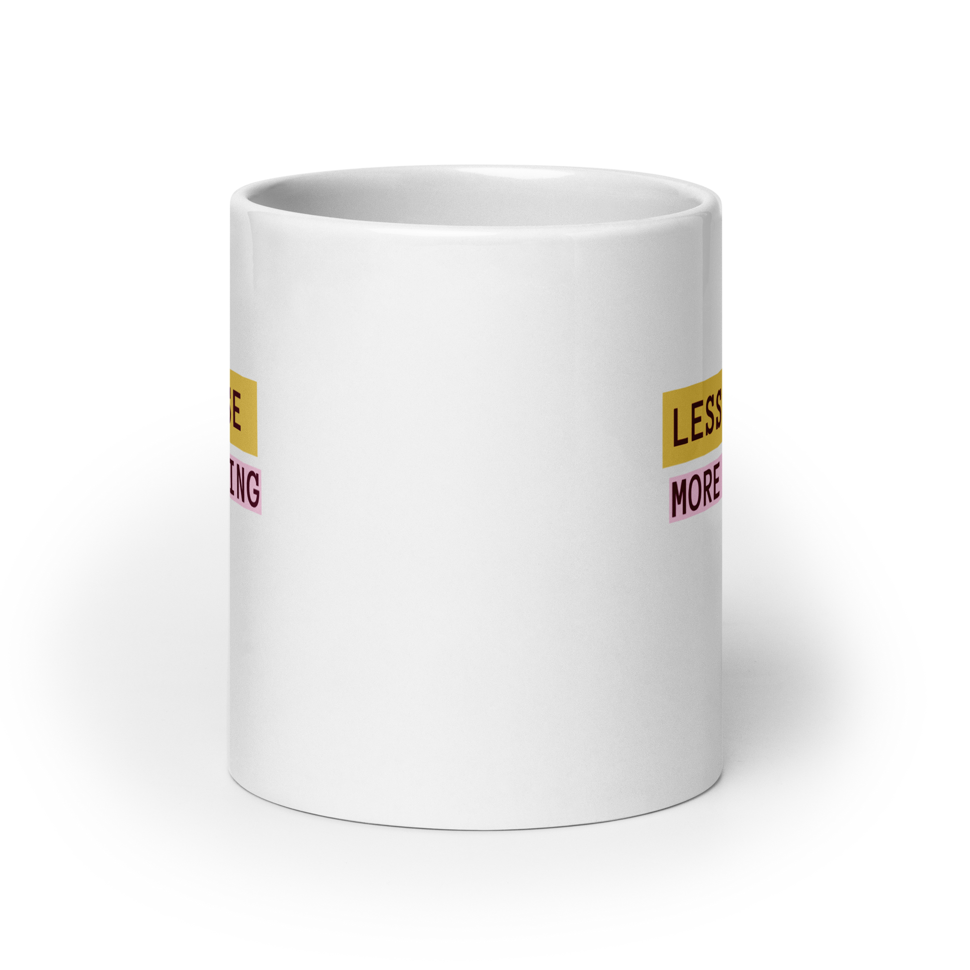 Less Noise More Knowing | White Glossy Mug | The Neurospicy Store
