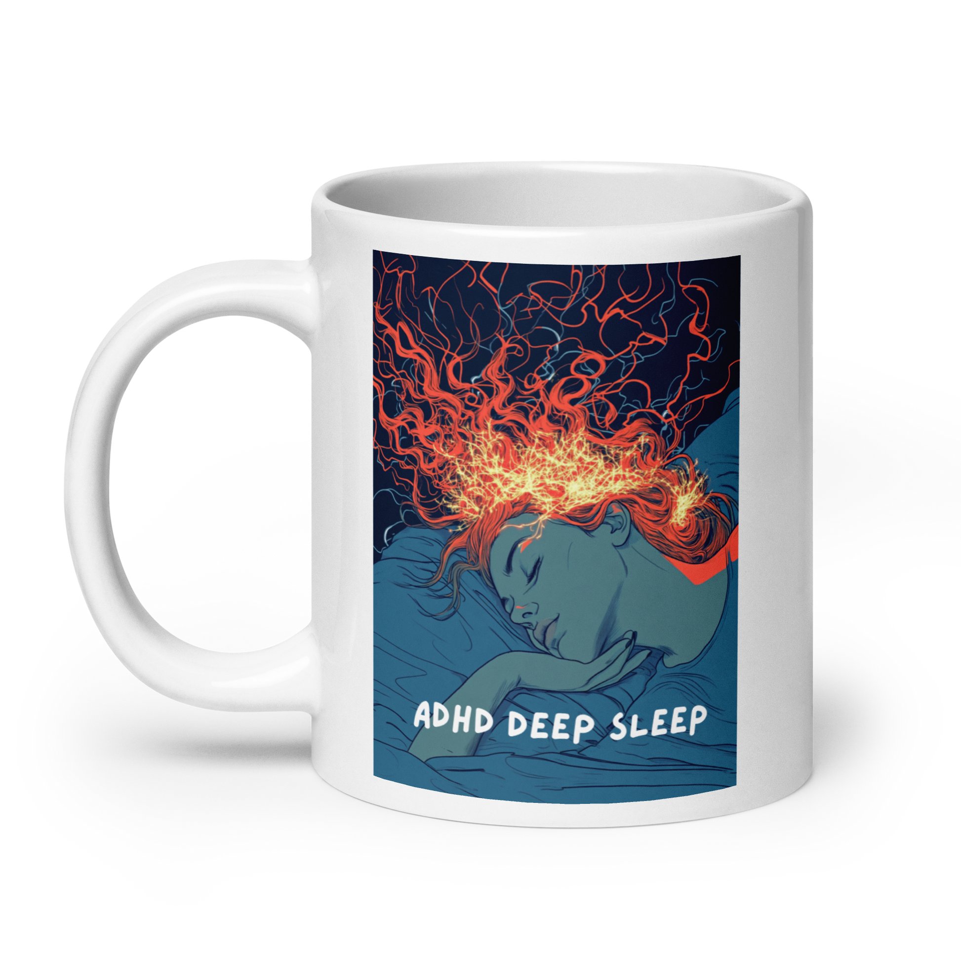 ADHD Deep Sleep | White Glossy Mug | The Neurospicy Store