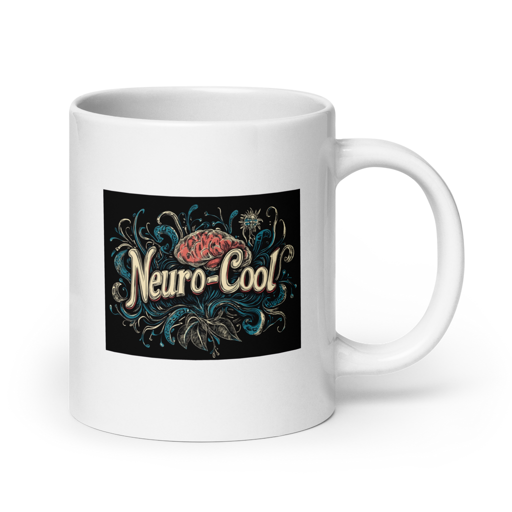 Neuro-Cool | White Glossy Mug | The Neurospicy Store 20 oz